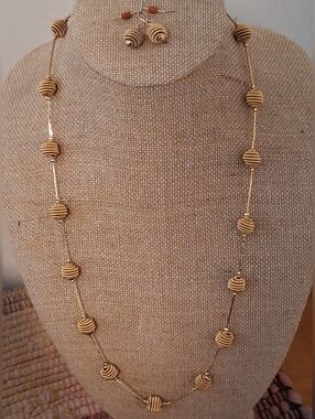 TRIFARI Mesh Bead  Necklace/ Earrings Set -